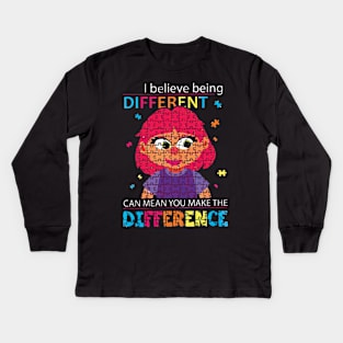 I believe being different Kids Long Sleeve T-Shirt